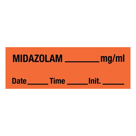 Nevs Midazolam_mg/ml DTI 1/2 x 500 Orange w/Black SANT-123